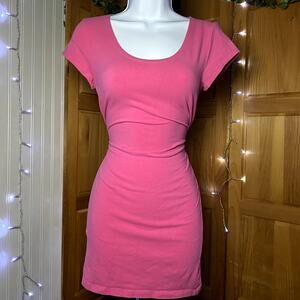 Y2K Wet Seal‎ Bodycon Scoop Neck Cotton Tee Dress